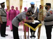 Kapolres Wonogiri Pimpin Upacara Sertijab Kapolsek Paranggupito