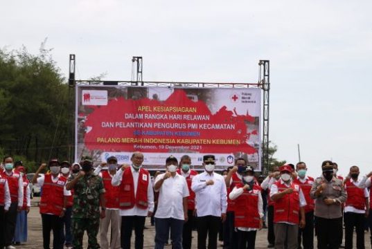 Bupati Hadiri Apel Hari Relawan dan Pengukuhan Pengurus PMI Kecamatan