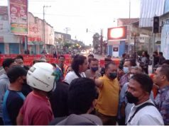 Nyaris Bentrok Penutupan Portal Akses ke Alun-alun Kota Tegal