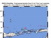 BNPB Menerima Laporan Kerusakan Akibat Gempa Larantuka Magnitudo 7,4
