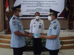 Kakanwil Kemenkumham Pimpin Sertijab Kepala Kanim Kelas I TPI Surakarta