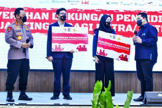 Bantuan Pendidikan Putra-Putri Polri dari Kementerian BUMN