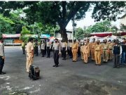 Polsek Candisari Gelar Apel di Halaman Gereja Athanasius Agung Karangpanas