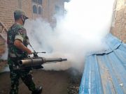 Babinsa Bantu Fogging Cegah Penyebaran Nyamuk Aedes Aegypti