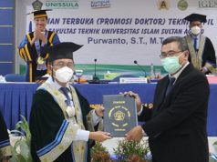 Teliti tentang Perilaku Beton Berserat Baja Pasca Bakar, Dekan FT USM Raih Doktor