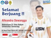 Alfeandra Dewangga, Mahasiswa USM yang Bersinar di Timnas Piala AFF 2020