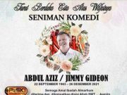 Pelawak Sekaligus Aktor Jimmy Gideon Tutup Usia