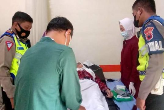 Roda Motor Oleng, Picu Kecelakaan di Selogiri Wonogiri