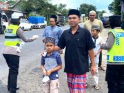 Patroli Polwan Wonogiri Amankan Masjid dan Membagikan Masker