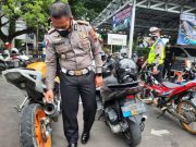 Sat Lantas Polres Demak Menjaring Puluhan Sepeda Motor Berknalpot Brong