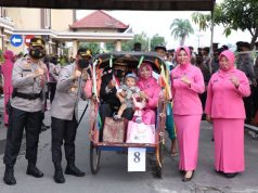 38 Personel Polres Klaten Memasuki Masa Purnatugas, Dilepas dengan Naik Becak
