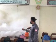 Songsong Milad ke-96, MWC NU Tawangharjo Laksanakan Pengasapan Antisipasi Demam Berdarah