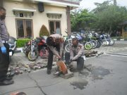 Satlantas Polres Klaten Musnahkan Ratusan Knalpot Brong Sitaan