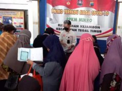 Warga Kota Tegal Antre BLT untuk PPKM Level 4