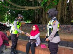 Hari Minggu, Polisi Wanita Blora Patroli Di Pusat Keramaian Warga, Antisipasi Omicron
