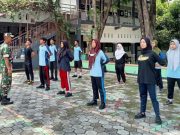 Di Purwantoro Wonogiri, Tentara Melatih Siswa yang Akan Seleksi Paskibra