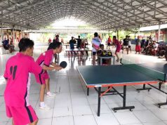 Sambut Ramadan, Lapas Semarang Gelar Turnamen Bola Pingpong Antar Blok Hunian
