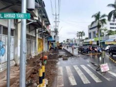 Proyek Jalan A Yani Kota Tegal Molor Hampir Dua Bulan