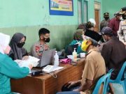 Polres Wonosobo Bersama Pemuda Garda Prima Madusari Maduretno Kalikajar Gelar Vaksinasi Covid-19