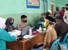 Polres Wonosobo Bersama Pemuda Garda Prima Madusari Maduretno Kalikajar Gelar Vaksinasi Covid-19
