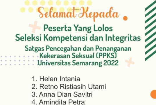 Tujuh Peserta Lolos Uji Kompetensi dan Integritas Satgas PPKS USM