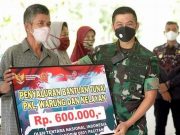 Kodim Pacitan, Bagi Bantuan Tunai untuk 20 Ribu PKL Warung dan Nelayan
