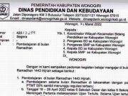 Ini Pedoman Pembelajaran Siswa di Wonogiri Selama Bulan Ramadan 1443 H