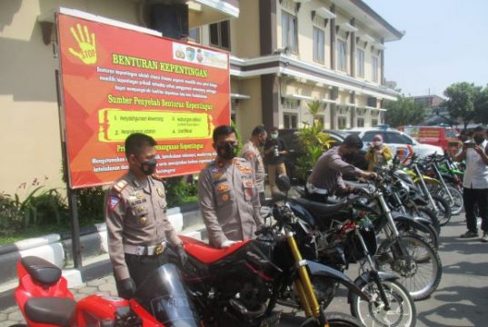 Satlantas Polres Klaten Terbitkan Ratusan Surat Tilang dan Sita Motor Serta Surat-Surat Kendaraan