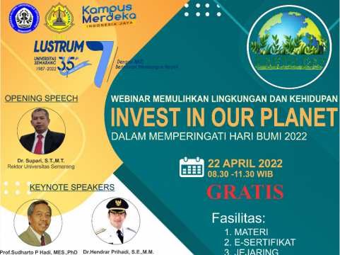 Peringati Hari Bumi, USM Akan Gelar Webinar
