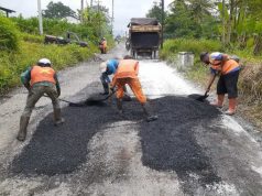 DPUPR Wonosobo Tambal Jalan Berlubang Jelang Idul Fitri