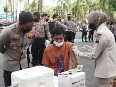 Sambil Menunggu Saat Buka Puasa, Polres Klaten Gelar vaksinasi Covid 19