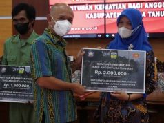 30 Ahli Waris Anggota Linmas yang Meninggal Dunia Terima Santunan.