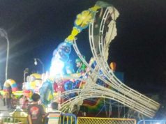 Wahana Permainan Pasar Malam Jolotundo Gayamsari Semarang Ambruk Jatuh ke Tanah