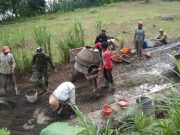 Satgas TMMD Kodim 0707/Wonosobo Kebut Pembangunan Infrastruktur di Desa Kumejing