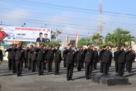 Jajaran Polres Blora Ikuti Upacara Hari Bhayangkara Lewat Zoom Meeting di Mapolres