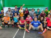 Turnamen Bulutangkis Penuh Canda Ria di Rangkaian HUT Ke-4 Suarabaru.id