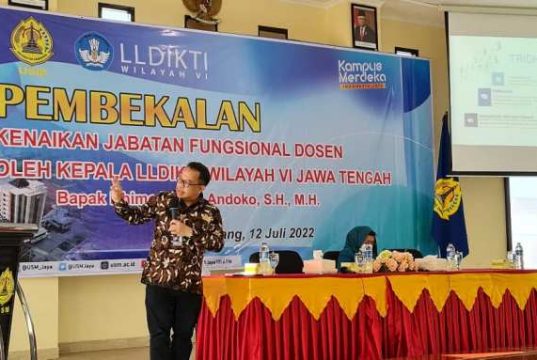USM Gelar Pembekalan Kenaikan Jabatan Fungsional Bersama Kepala LLDikti VI