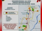 Karnaval Serentak di 25 Kecamatan, Jalan Protokol Kota Wonogiri Ditutup