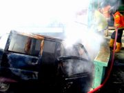 Di Jatibedug Wonogiri, Mobil Terbakar Empat Luka-luka