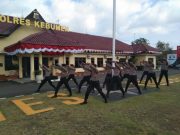 Samapta Polres Kebumen Berlatih Beladiri Tongkat Polri, Ini Kegunaannya