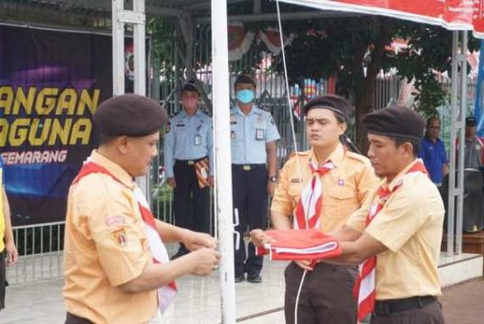 Peringati Hari Pramuka, Narapidana Jadi Petugas Upacara di Lapas Semarang