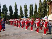 Warga Blora Antusias Menyaksikan Upacara Penurunan Bendera 17 Agustus