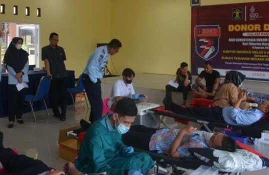Kanim dan Rutan Wonosobo Kompak Gelar Donor Darah Bersama Sambut Peringatan HDKD ke-77