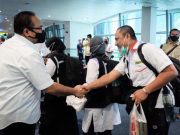 Sambut Petugas, Menag Sampaikan Apresiasi atas Dedikasi Melayani Jemaah Haji