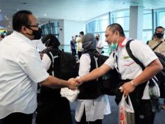 Sambut Petugas, Menag Sampaikan Apresiasi atas Dedikasi Melayani Jemaah Haji