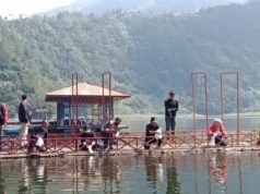 Bupati Wonosobo Bersama Komunitas Motor Tebar Benih Ikan di Telaga Menjer