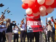 Peringati HUT Kemerdekaan RI Terminal Tirtonadi Lepas 45 Merpati dan 77 Balon