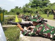 Prajurit Kodim 0728 Wonogiri Latihan Menembak di Yonif 413 Bremoro