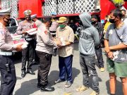 HUT Ke-67 Bhayangkara Lalulintas, Polres Wonogiri Bagikan Bantuan Langsung Sembako