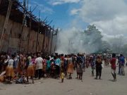 Anggota Satgas Yonif 405/SK Hadiri Peresmian Rumah Adat Karapao Suku Kamoro